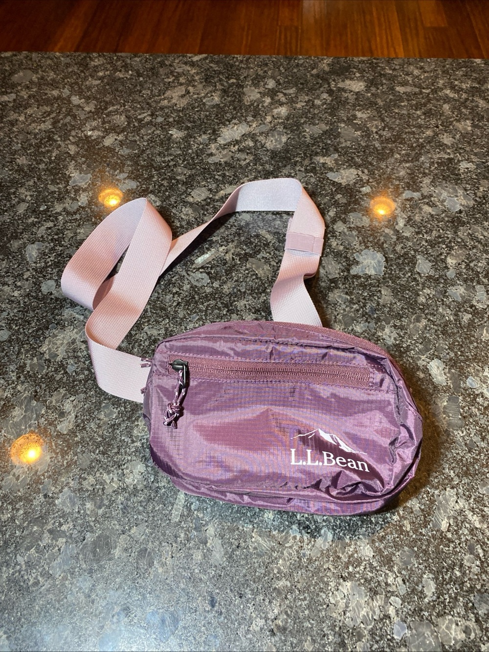 Ll Bean Stowaway Pack Purple Fanny Pack Light Weight Polyester Adjustable